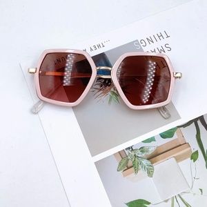 Square Frame Children Sunglasses (Pink)
